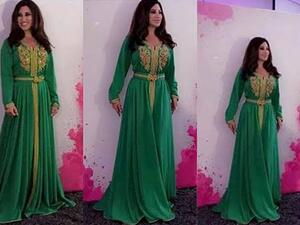 إطلالة نجوى كرم بالقفطان المغربي