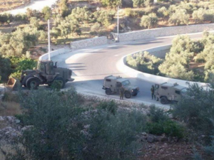 Israeli soldiers outside Nahhalin in 2015. (Twitter)