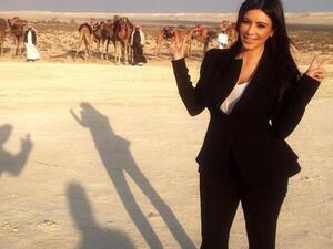 Kim Kardashian in Bahrain (via her Twitter account)