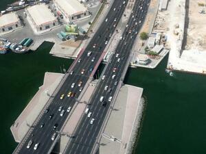 An aerial shot of Al Maktoum bridge taken in 2008. (Creative commons)