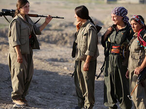 A picture taken on August 21, 2014 shows fighters from the Kurdistan Workers Party (PKK). (AFP/File)