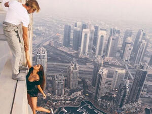 The Instagram queen, who has more than three million followers on social media, admitted that she was a bit nervous before the stunt. (File photo)