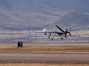 Drones patrolling Afghanistan’s mountainous terrain have become ubiquitous with America’s presence in the country. (AFP/Bonny Schoonakker)
