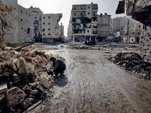 A man is seen in the al-Amirya neighborhood of the city of Aleppo. (AFP/File)