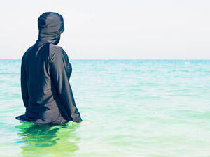 The PM came out in support of the local burkini bans, claiming that the swimsuit reflects a "archaic vision" of women and is "not compatible with the values of France." (File photo)