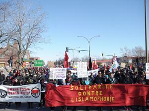 Canadian anti-Islamophobia demonstrators march in Montreal on March 28, 2015. (AFP/File)