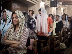 The Evangelical Church in the Suez Canal city of Ismailiya began receiving displaced citizens. (AFP/File)