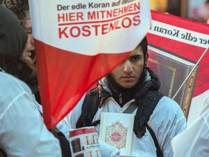 True Religion has around 500 members in Germany. The organization caused controversy in Germany with a project called 'Lies!' to hand out 25 million translations of the Koran for free. (AFP/File)