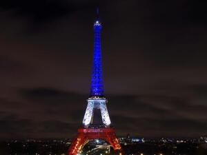 The Eiffel Tower is illuminated with the colours of the French national flag. (AFP/File)
