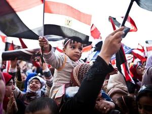 Egyptians wave the national flag in Cairo's Tahrir Square during a rally marking the anniversary of the 2011 Arab Spring uprising on January 25, 2014. (AFP/Virginie Nguyen Hoang)  Egyptians wave the national flag in Cairo's Tahrir Square during a rally marking the anniversary of the 2011 Arab Spring uprising on January 25, 2014. (AFP/Virginie Nguyen Hoang)