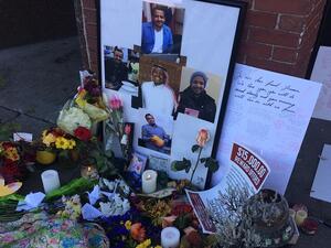 Memorial for Hussain Saeed Alnahdi at University of Wisconsin Stout. (AFP/File)