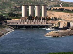 A picture taken in March this year, shows the Mosul Dam on the Tigris River. (AFP/Safin Hamed)