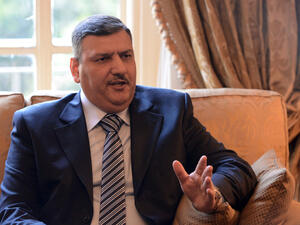 Riad Hijab in Cairo on 11 February 2013. (AFP/File)