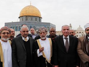وزير الشؤون الخارجية العماني يوسف بن علوي بن عبدالله يزور المسجد الاقصى