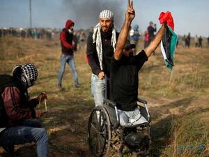 ابراهيم أبو ثريا 29 عاماً قعيد مبتور القدمين استشهد برصاص الاحتلال الاسرائيلي