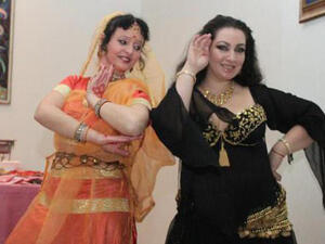 Bulgarian belly-dancers performing to raise funds for Syrian refugees