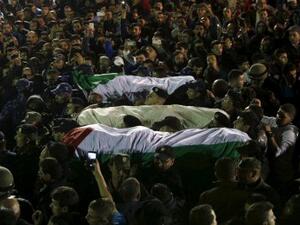 تشييع جثامين شهداء فلسطينيين