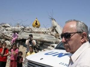 ريتشارد غولدستون في غزة خلال اعداده للتقرير