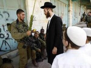 مستوطنون وجنود اسرائيليون في الخليل