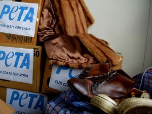 Unwanted fur and leather clothing products are being put to use by the animal rights group, but not everyone is on board with the idea. (Twitter)