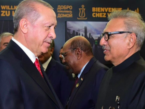 Erdogan with Arif Alvi (R), newly-elected Pakistani president (twitter.com) 
