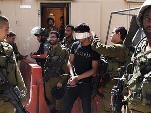 Palestinian man arrested by Israeli soldiers in the occupied West Bank city Hebron. (AFP/File)