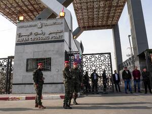 For the first time in ten years, the Rafah crossing between Gaza and Egypt is manned by security forces loyal to the national unity government of the Palestinian Authority (Said Khatib/AFP)