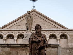 Temple of the Nativity in Bethlehem, Israel. The inner courtyard of the Temple (Shutterstock)
