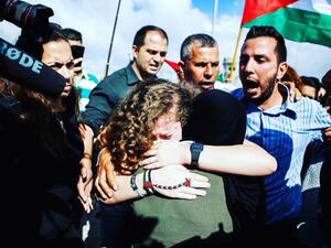 Ahed Tamimi finally leaves prison, back to her  West Bank village. (Facebook)