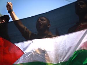 The two-day event, dubbed "Conference for Palestinians Abroad,” kicked off on Saturday and brought together 5,000 Palestinians from 50 countries across the globe. (AFP/File) 