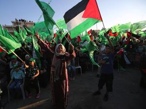 The rally in Gaza was held in support of Palestinian unity between Hamas and Fatah (File-AFP)