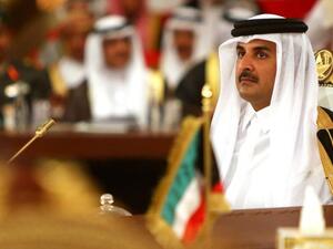 Qatar's Emir Sheikh Tamim bin Hamad Al-Thani looks on during the Gulf Cooperation Council summit. (AFP. File)