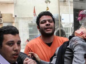 A picture taken on January 24, 2015 shows Egyptian Shaima al-Sabbagh after she was shot during clashes with police. (AFP/Emad El-Gebaly)