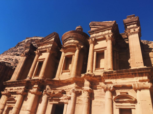 A monastery carved into the stone at Petra. (Albawaba)