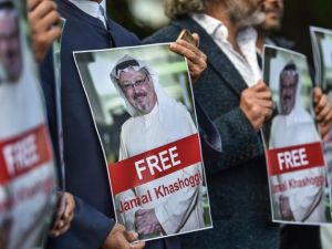 Protesters gather in Istanbul to demand the whereabouts of Jamal Khashoggi (AFP/File)