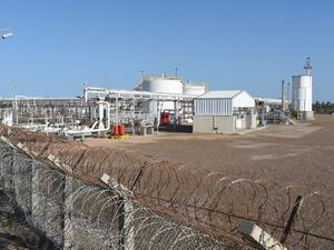 The Chergui gas field in Kerkeenah, operated by the UK-based Petrofac. (AFP/Fethi Belaid)