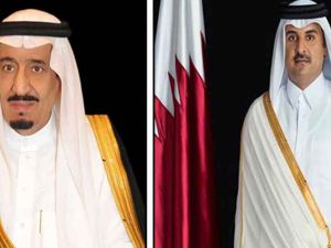 أمير قطر الشيخ تميم بن حمد آل ثاني كان في استقبال العاهل السعودي