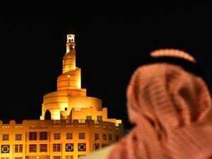 Doha's spiral mosque, located in the Qatar Islamic Culture Center. (Shutterstock/monotoomono)