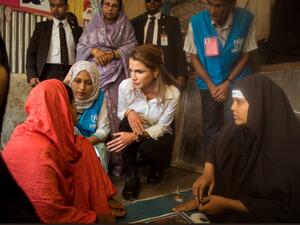 Queen Rania’s visit to Bangladesh coincides with a high-level pledging conference taking place in Geneva on Monday, aiming to mobilize international resources for the Rohingya Refugee Crisis Response Plan (Twitter)