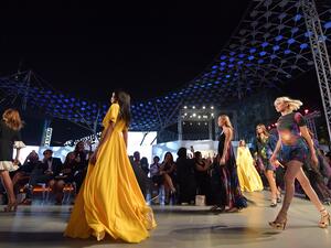 Models present on the catwalk creations during the Arab Fashion Week in Dubai  (AFP/File Photo)	