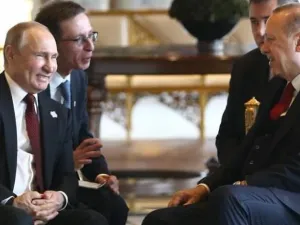  الرئيسان الروسي فلاديمير بوتين والتركي رجب طيب أردوغان