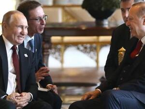  الرئيسان الروسي فلاديمير بوتين والتركي رجب طيب أردوغان