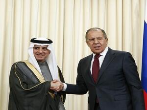 وزير الخارجية الروسي لافروف ونظيره السعودي عادل الجبير