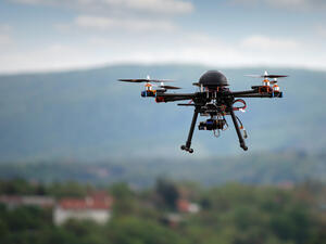 Flying drone with camera on the sky (Shutterstock/File Photo)