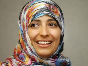 Nobel Prize Winner Tawakul Karman has motivated female volunteers to get more involved in the revolution. Nobel Prize Winner Tawakul Karman has motivated female volunteers to get more involved in the revolution.