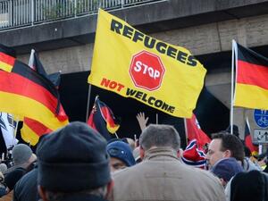 Anti-refugee, anti-immigration movement demonstrates against refugees coming to Germany which has, to date, been the most welcoming of EU states to asylum seekers. (AFP/File) 
