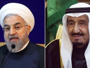 صورة تجميعية للملك سلمان والرئيس الايراني حسن روحاني