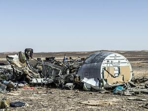 Debris of the Russian passenger jet that crashed shortly after takeoff from Sharm El-Sheik, Egypt. (AFP/File)