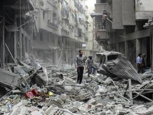 Destruction caused by Russian airstrikes in Syria. (AFP/File)