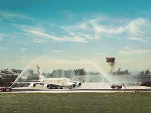 The new 3,400 metre-long and 60-metre-wide runway is the first in the Maldives capable of supporting an A380. 